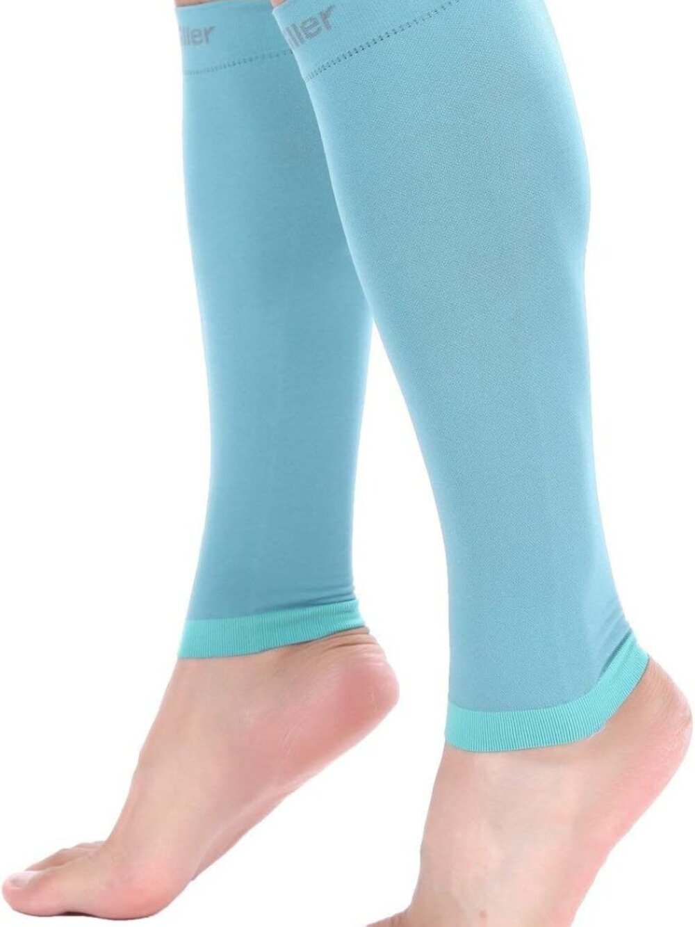 Doc Miller Compression Calf Compression Sleeve, 2 Pairs, Teal